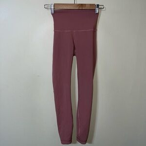Lululemon Women’s Wunder Train High-Waisted Pink Leggings Size 0